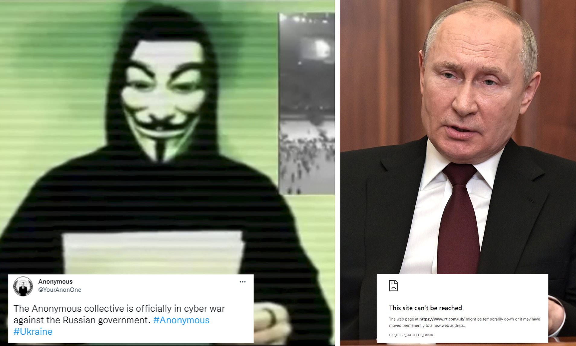 Известная хакерская группировка Anonymous объявила России кибервойну